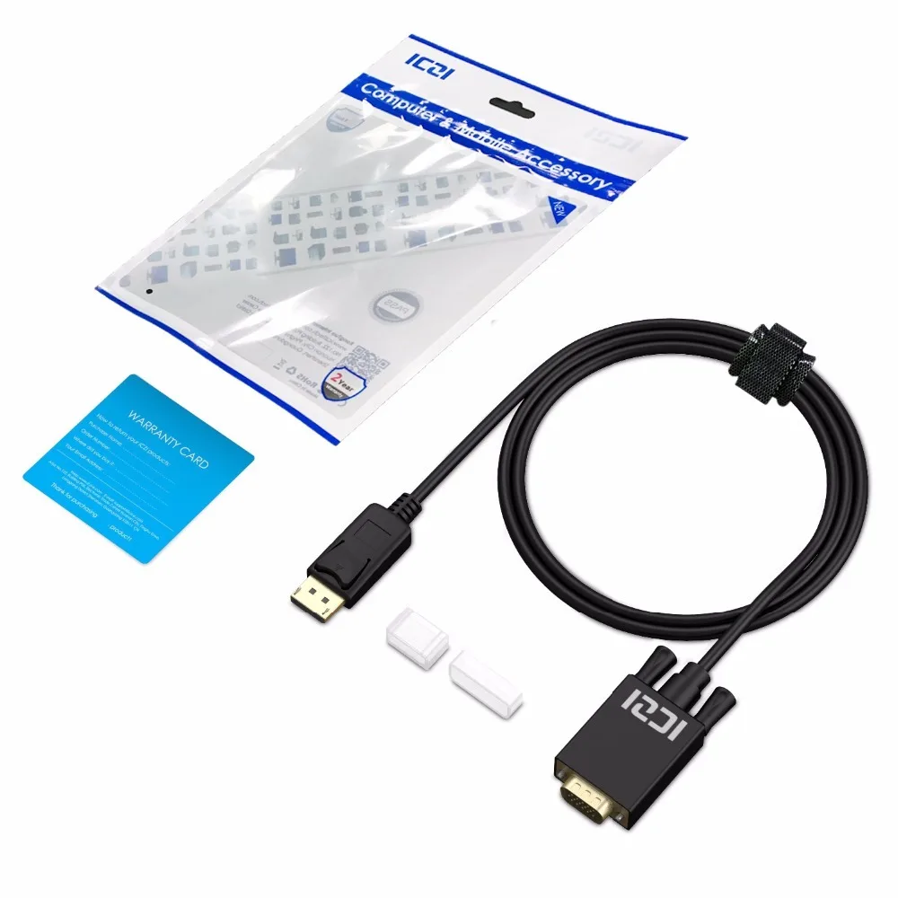 ICZI 1 м 3 м 1080P DisplayPort to VGA Кабель-адаптер DP to VGA кабель для настольных компьютеров/ноутбуков для подключения к VGA дисплеям