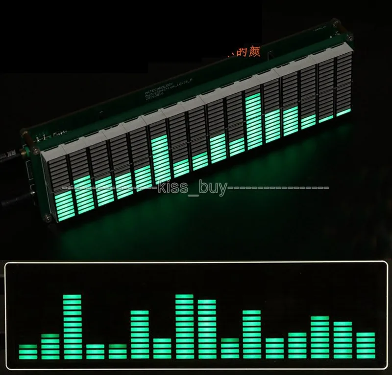 Tracking number AK1616 16 level LED Audio Spectrum indicator display Board Speed Adjustable With AGC Mode kits |