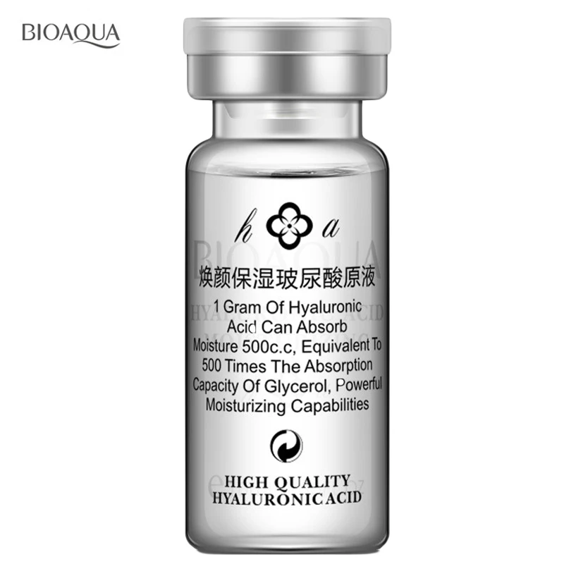 Bioaqua Улитка+ Гиалуроновая кислота+ VC Увлажняющая сыворотка для лица инъекции эссенция HA увлажняющая отбеливающая против морщин уход за лицом