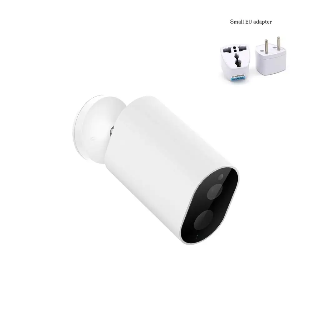 Add Small EU Adapter Xiaomi xiaobay батарея Версия 1080 P 120 ° AI обнаружения PIR сенсор IP65 открытый Крытый Смарт IP камера - Цвет: Add Small EU Adapter