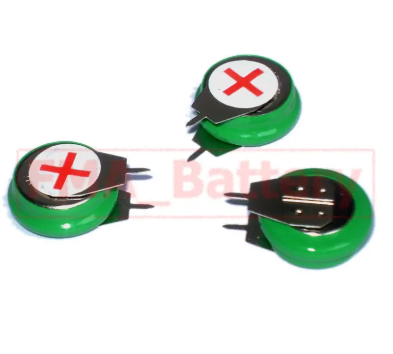 3x Ni MH кнопочный перезаряжаемый аккумулятор 2P T 1 2 V 80MAH|button battery cr2032|button packbutton 3v |