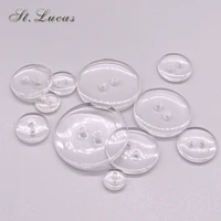 new 30pcslot sewing buttons 2 hole clear shirt decrative button sew crafts small big transparent button accessory scrapbooking