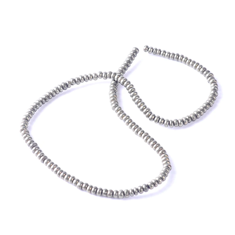 

Natural Stone Hematite Beads Grey Round Loose rondelle new Beads for DIY Necklace Bracelet Jewelry Making Accessories