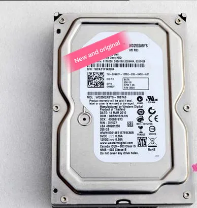 100% Новинка в коробке 3 года гарантии WD2502ABYS H962F RE3 250 г требуется больше фото под