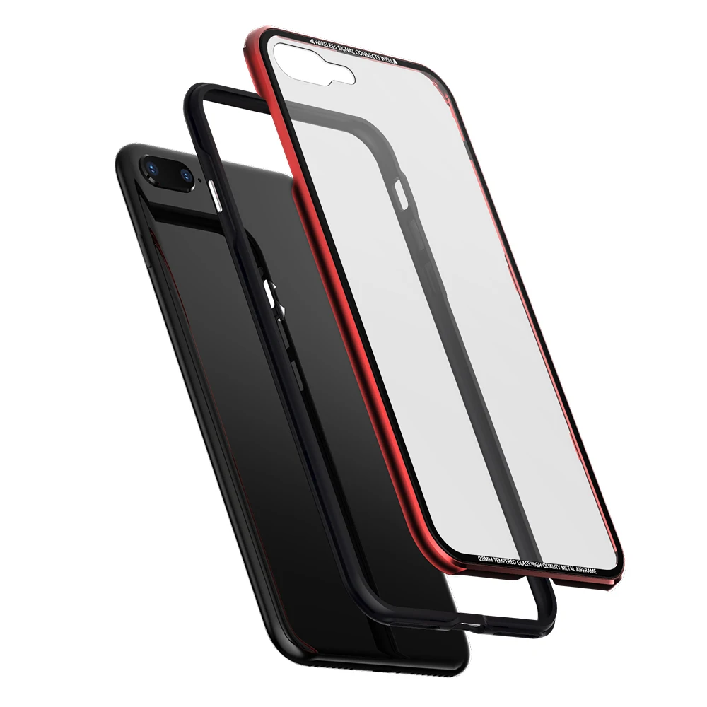 Чехол для iPhone 8 чехол из закаленного стекла прозрачный бампер Apple 7 Plus X мягкий