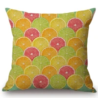 18 creative yellow fruit pillow for living room lemon grapefruit pome design home decorative sofa cushion car pillows 45x45cm