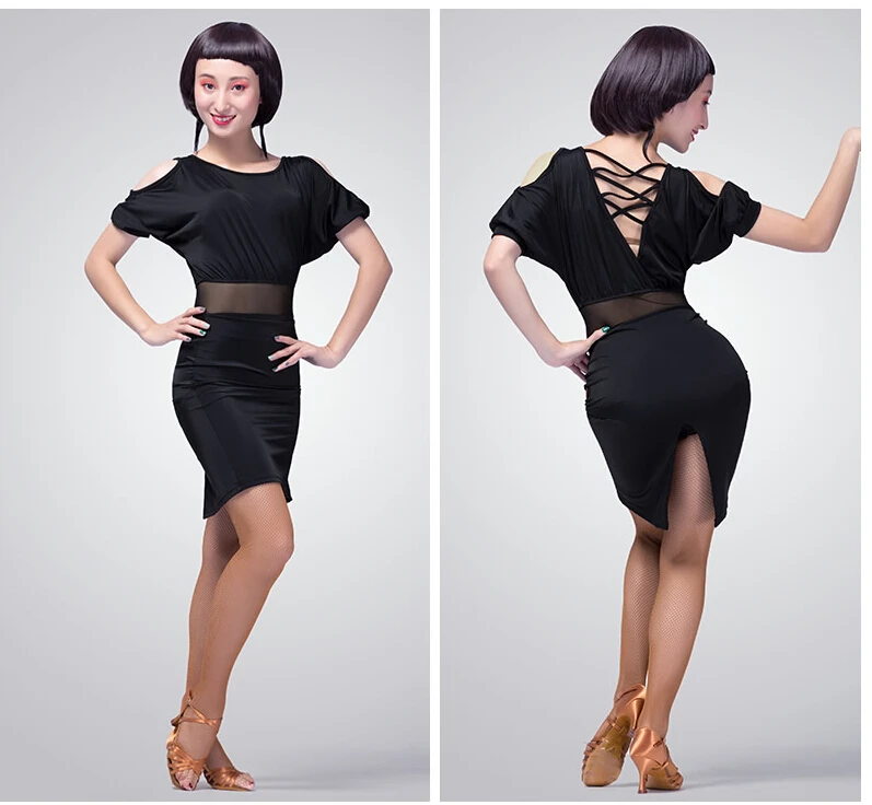 МИР МОДЫ лето новое прибытие хорошее качество Латинского Танца Платье one piece