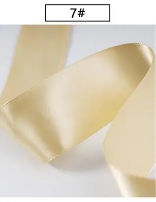 7 light yellow Ширина 3 см атласными лентами набор «сделай сам» для искусственного шелка Ремесла поставок швейной фурнитуры Скрапбукинг Материал 5 yads/ПК A015 - Цвет: 7 light yellow