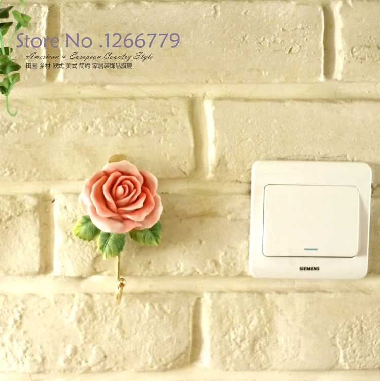 2015 Новый очень красивый пасторальный стиль стерео Роза пальто Крючки одежда крюк