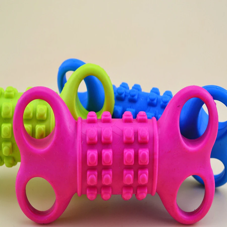 Маленькая Мягкая интерактивная резиновая тренировочная собака жевательная