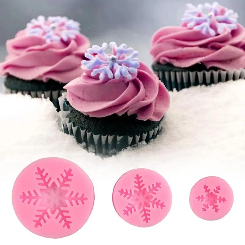3D Снежинка шоколадный торт силиконовые формы поделки помадка выпечки Пособия по