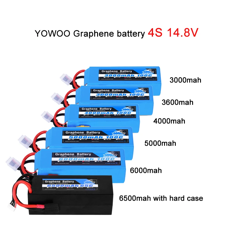 Радиоуправляемая графеновая батарея Lipo 2S 7,4 V 3S 11,1 V 4S 14,8 5S 18,5 V 6S 22,2 V 3000mah 3300mah 4000mah 5000mah 6000mah 6500mah для радиоуправляемого автомобиля
