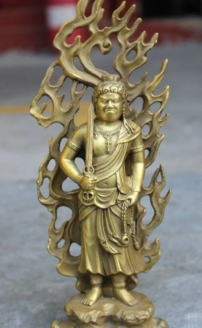 8 &quotКитайская Чистая латунь буддистская японская фудо-Мио-о ачаланата Будда
