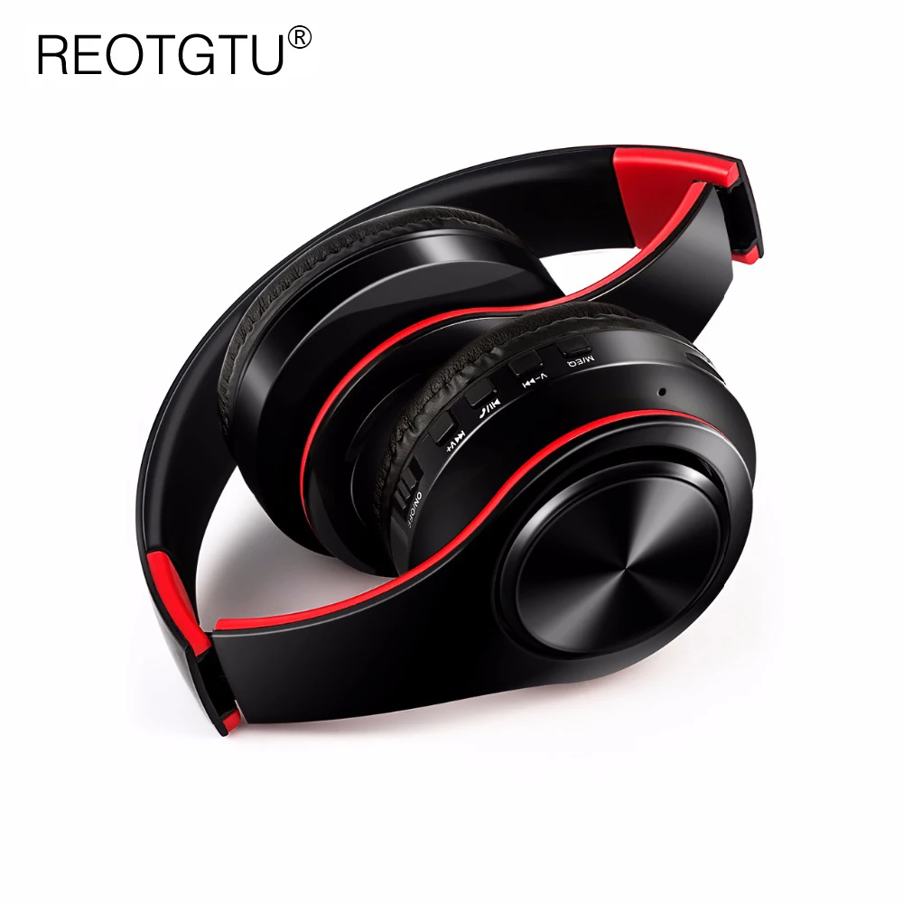 REOTGTU Бесплатная доставка Красочные стерео аудио Mp3 Bluetooth гарнитура складная
