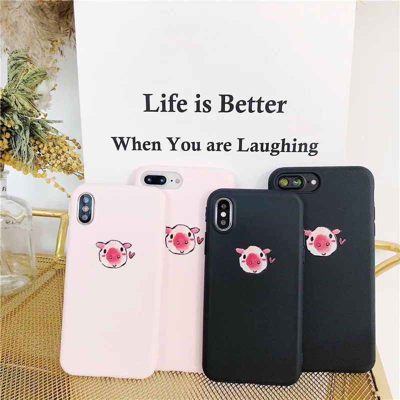 Для iphone 6S чехол для iPhone 7 Чехол X Xs принципиально милый мультфильм животных Мягкий