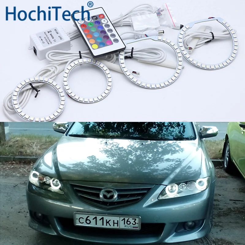 Для Mazda6 Mazda 6 Mazdaspeed6 2002 2003 2004 2005 многоцветный светодиодный комплект ангельские