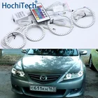 Для Mazda6 Mazda 6 Mazdaspeed6 2002 2003 2004-2005, многоцветный светодиодный комплект ангельские глазки, кольца RGB Halo, дневные ходовые огни DRL