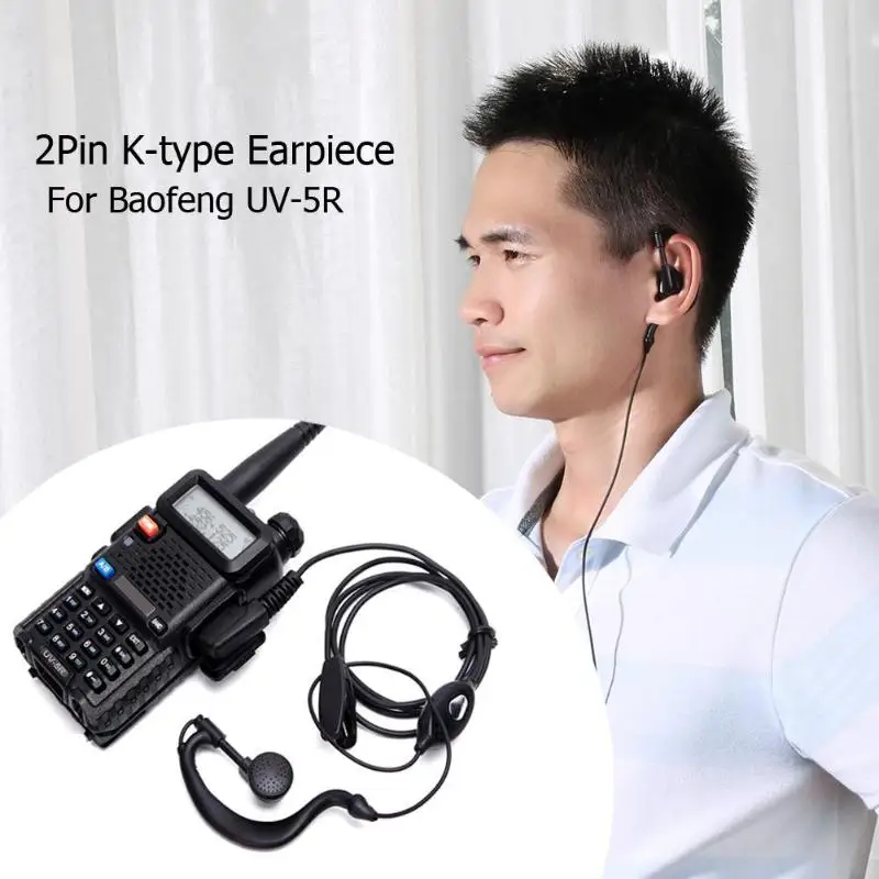 1 шт./5 шт. 2 контакта Walkie Talkie Earpiece 992 PTT Mic G Type наушники для BaoFeng UV5R Kenwood|Запчасти и