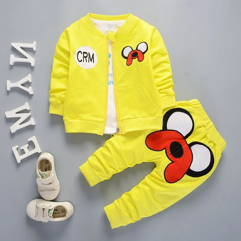 2019 Spring Autumn Children Clothing Sets Girl Boy Clothes Suits Baby Jacket T-Shirt Pants 3pcs Kids Casual | Детская одежда и
