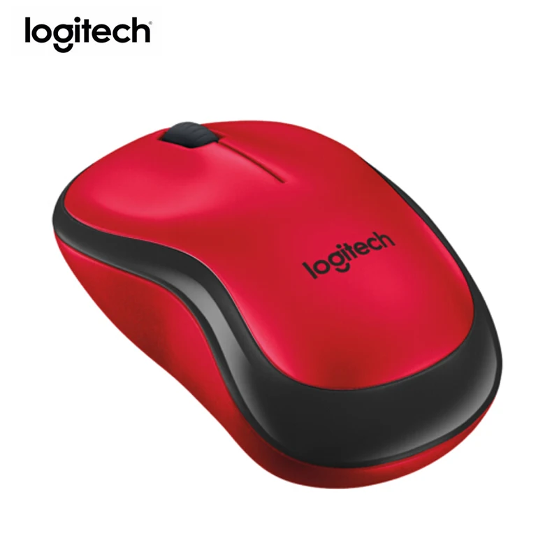 Красный Отремонтированная от производителя: Беспроводная мышь logitech M220 Бесшумная мышь с 2,4 ГГц Высококачественная оптическая эргономичная игровая мышь для ПК - Цвет: Красный