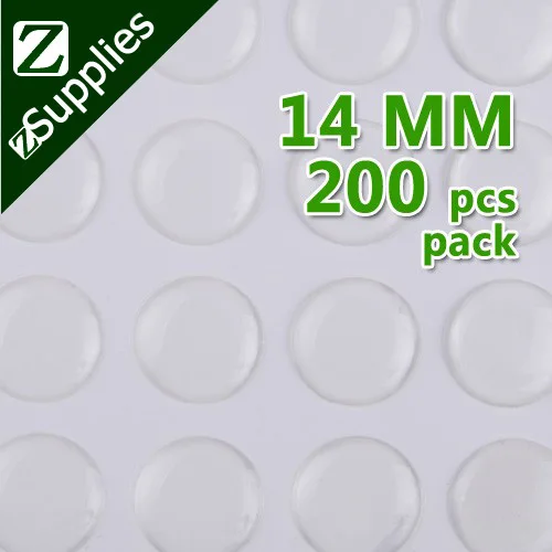 200 шт. посылка 14 нейлоновая Кнопка прозрачная эпоксидные колпачки Смола Кабошон