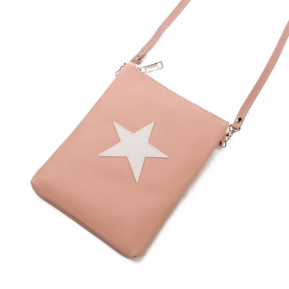 2018 Для женщин Повседневное кожа Crossbody мини сумка звезда Дизайн женский двойная