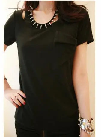 

1 piece 2021 new style fashion pu leather punk summer headband metallic spike rivet