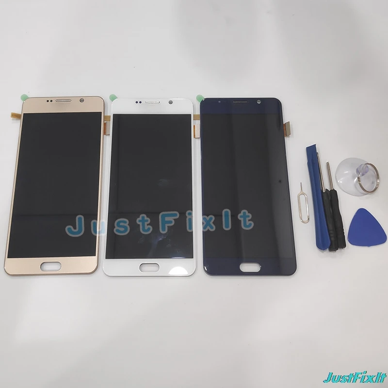 100% тест для samsung Galaxy Note 5 N920 N920F ЖК дисплей с кодирующий преобразователь сенсорного