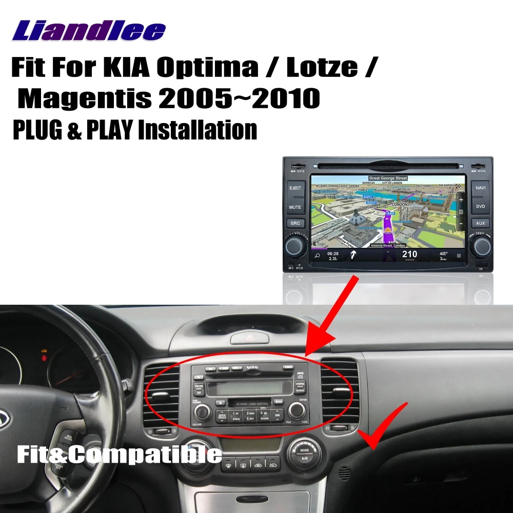 Liandlee для KIA Optima/Lotze/Magentis 2005~ 2010 Android автомобильный Радио CD dvd-плеер gps-навигатор карты камера OBD tv