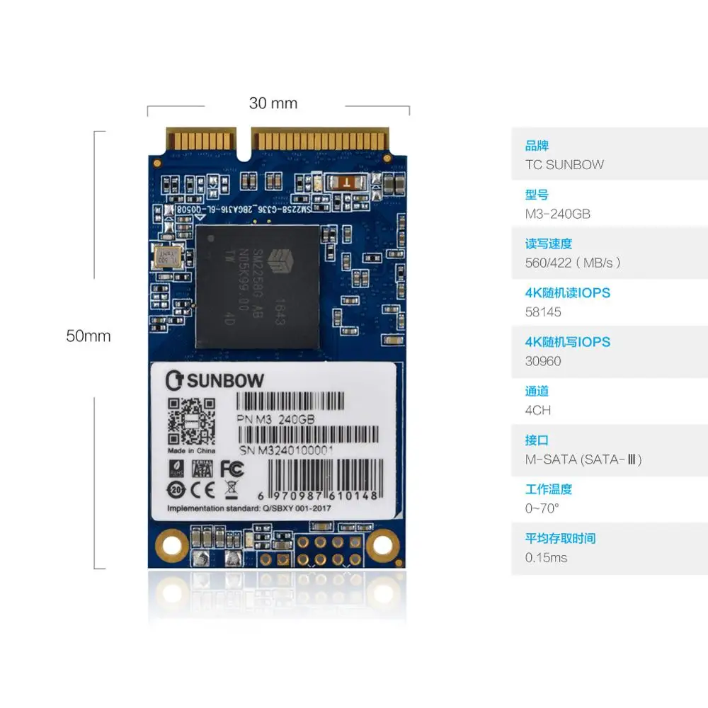 TCSUNBOW Msata SSD 60 ГБ 120 ГБ 240 ГБ жесткий диск твердотельный диск SSD для настольного ноутбука