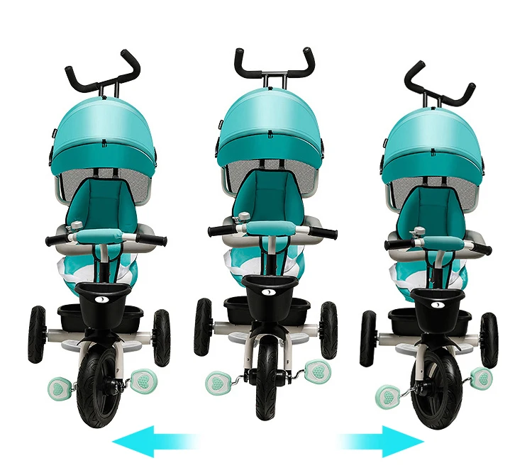 Infant Shining Baby Tricycle Ride on Toys 4 In 1 Three Wheels Stroller Children Bike Seat Multi-function for 1-6Y Children
