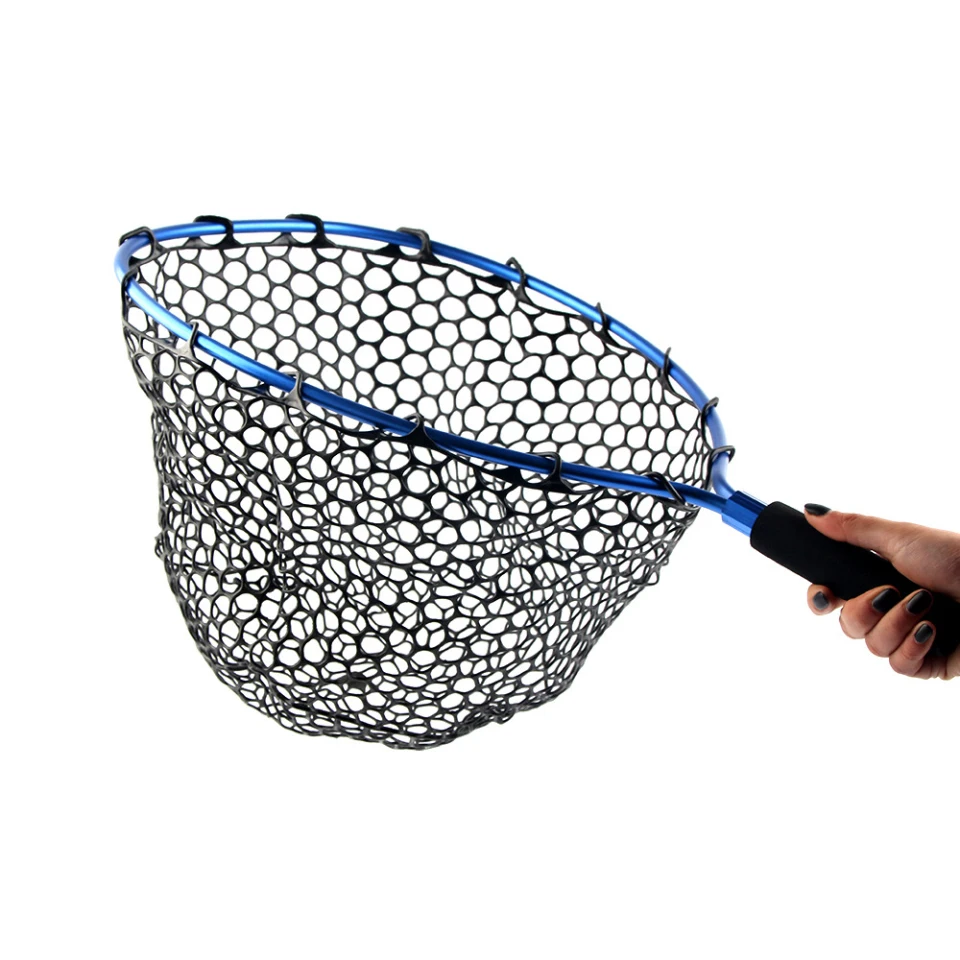 LSTACHi Fly Fishing Brail Blue мягкая резиновая посадочная сеть EVA ручка дешевая сетка полюс