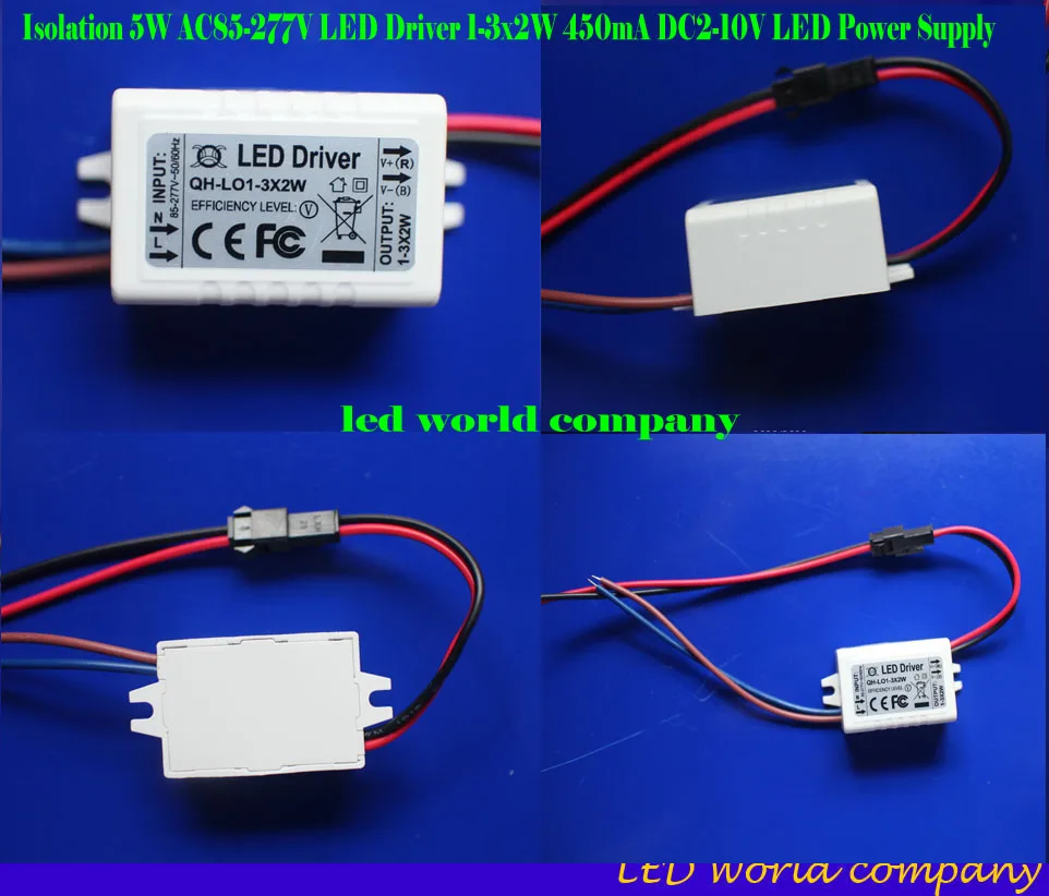 Бесплатная доставка с драйвером постоянного тока для светодиода 1 3x2W 450mA 3 10 в 2 Вт 4