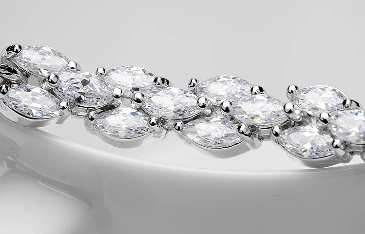 Лидер продаж роскошные ювелирные изделия 17 и 19 см серебро 925 пробы ААА кубический