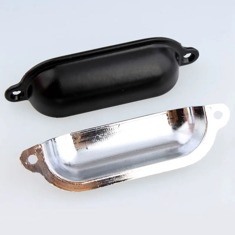 Ручки для мебели в ретро стиле простые блестящие Серебристые ручки матовые