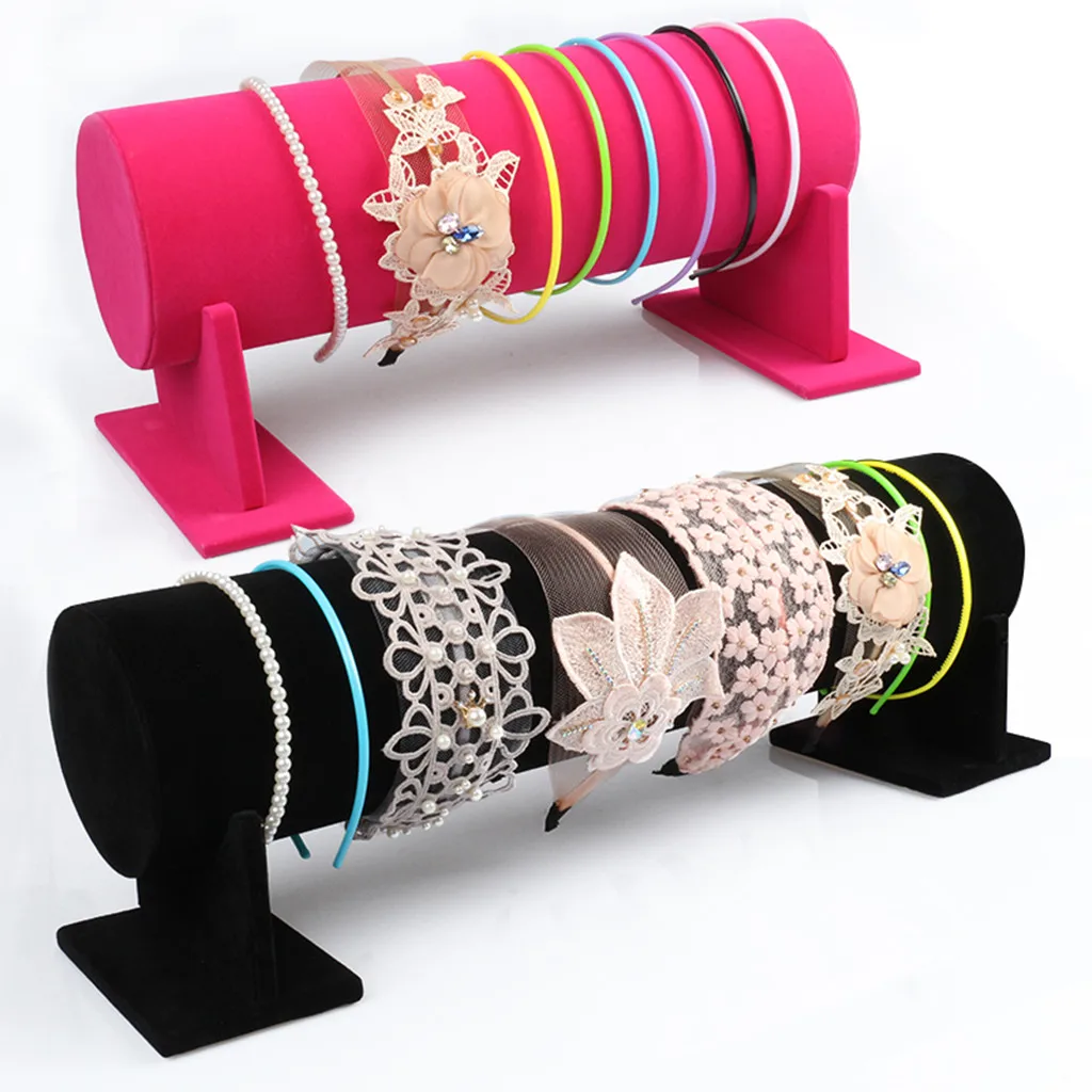 Бархатная Съемная повязка на голову обруч для волос застежка стойка дисплея 36 см