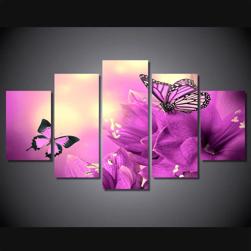 

HD Print 5 Pcs canvas art flower painting modern home decor wall art pictures living room decor print Painting on canvas/PT0330