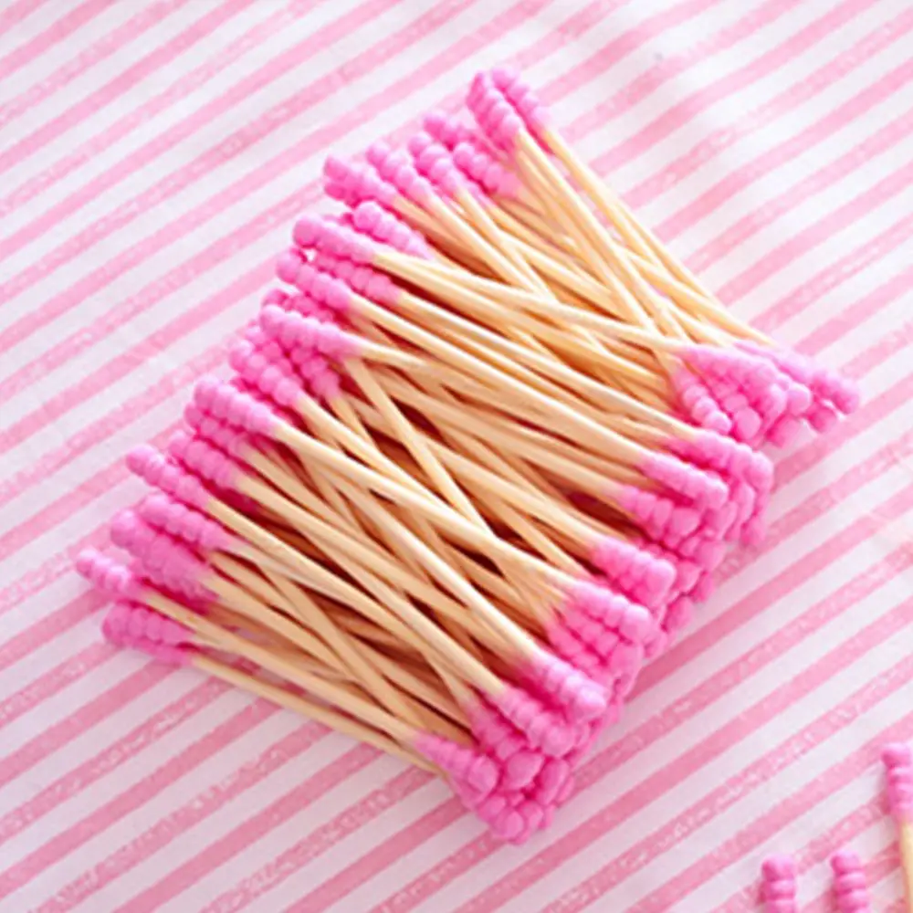 

100pcs/ Pack Double Head Cotton Swab Women Makeup Cotton Buds Tip For Medical Wood Sticks Nose Ears Cleaning Health Care Tools