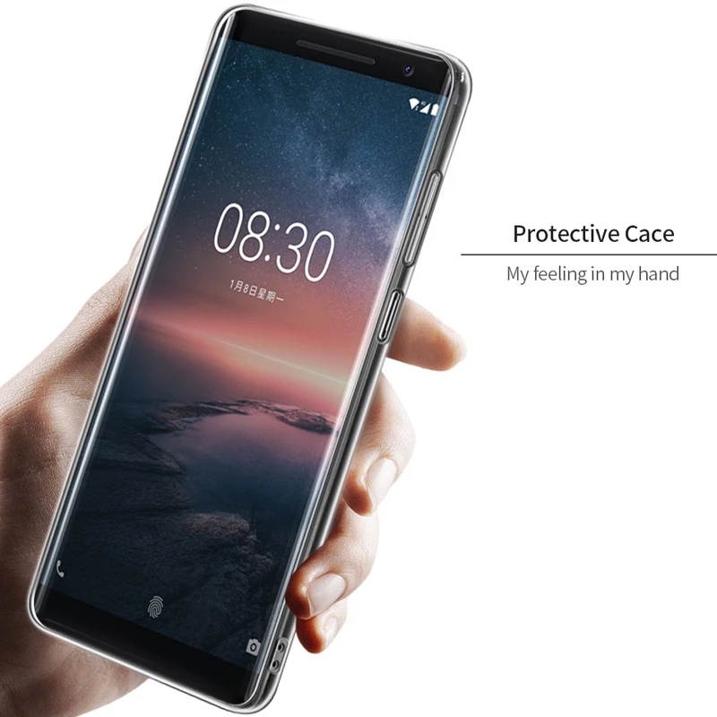 For Nokia 8 Nokia8 Case koolife Ultra thin Transparent Silicone Soft TPU Full protector Anti-knock phone case Cover for |