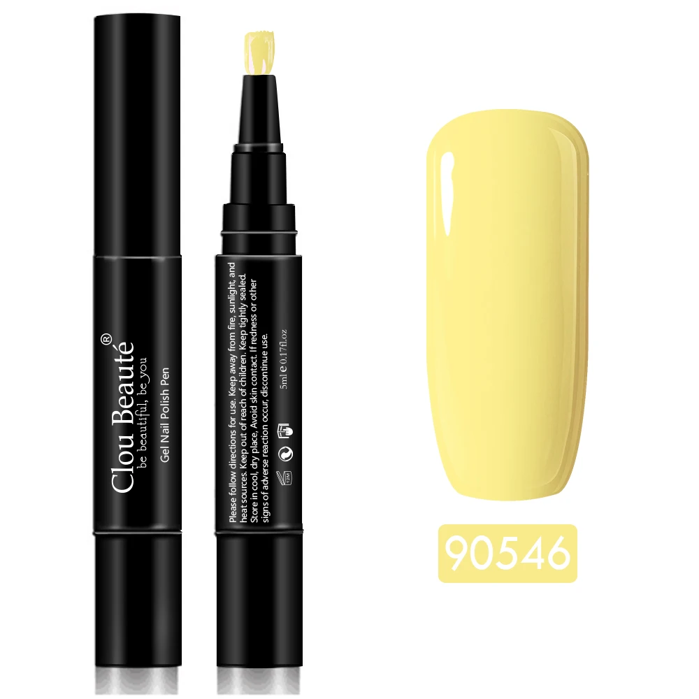 90546 Clou Beaute 60 чистых цветов гель лак для ногтей ручка paznokcie Маникюр УФ-гель для ногтей Гибридный гель лак для ногтей набор гель-краски - Цвет: 90546