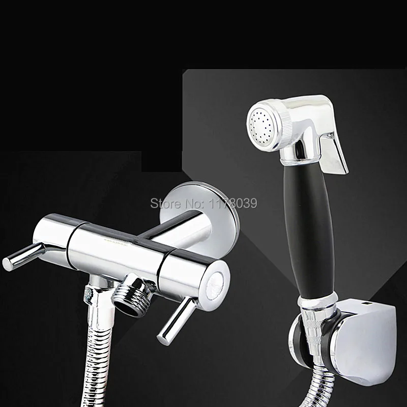 Латунь под давлением Туалет биде кран спрей пистолет туалет сопло настенный