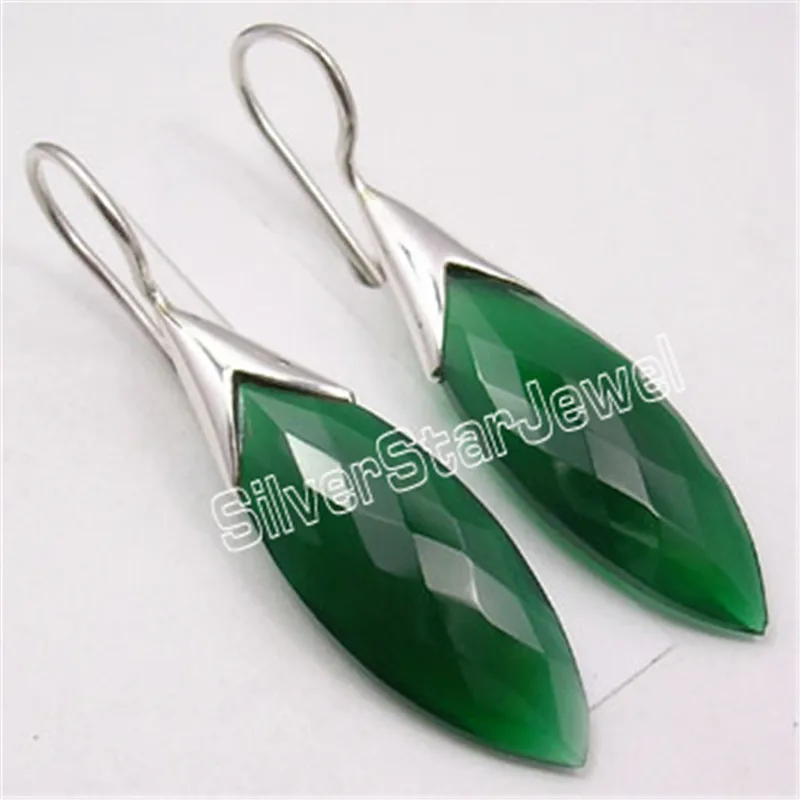 Серебро дымчатый оникс лимонный кварц великолепные Earrings4.4CM