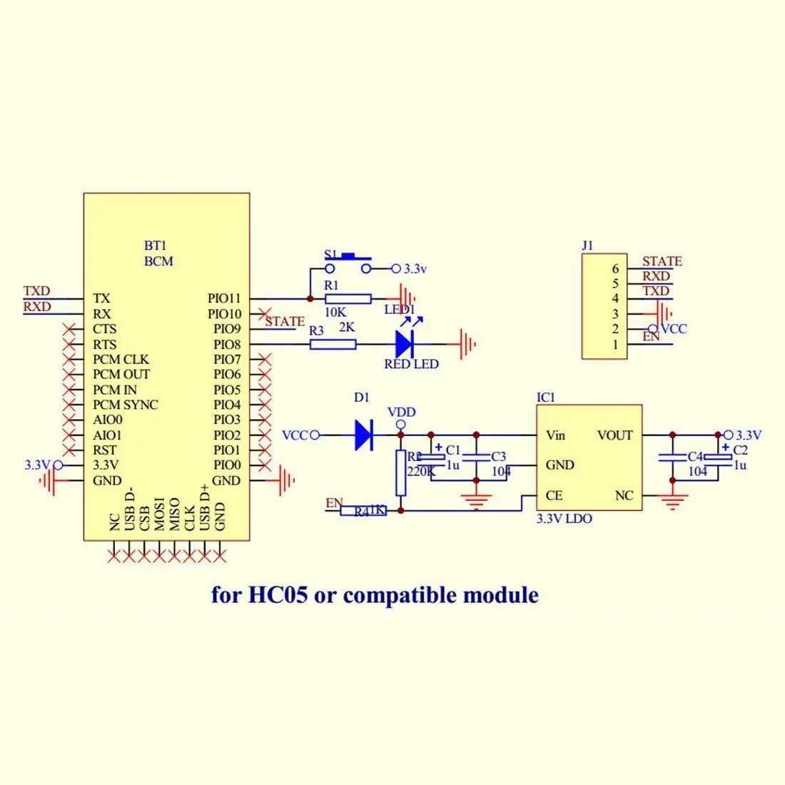 Hc-05 6-контактный беспроводной модуль Bluetooth Rf трансивера последовательный Bt для