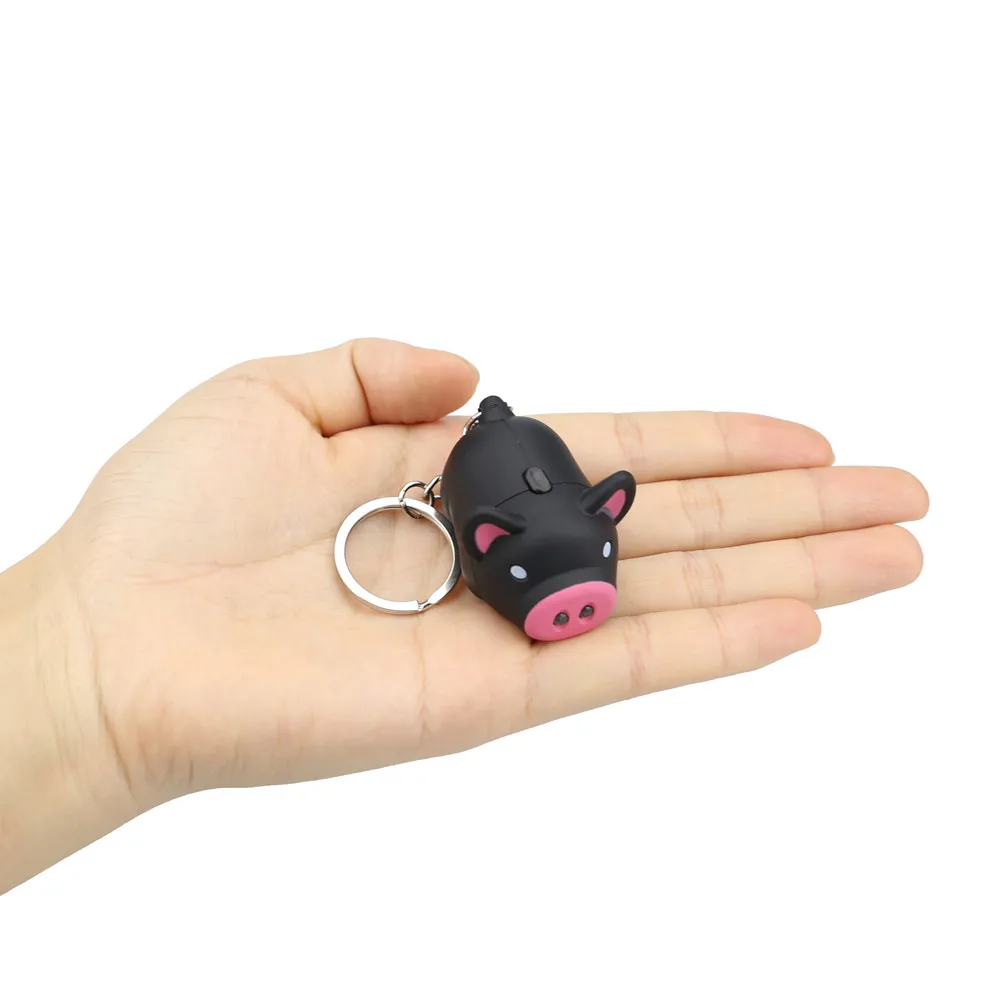 Новая мини игрушка фонарик брелок светодиодный портативный милый свиной
