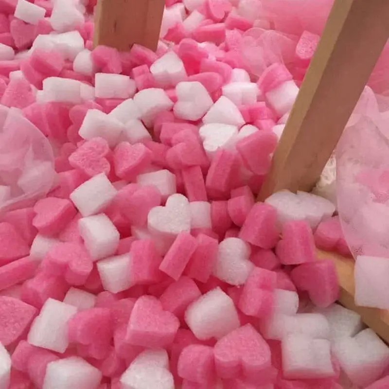 30 шт. розовое сердце пены DIY Крафтовая Подарочная коробка Декор белыми сердечками