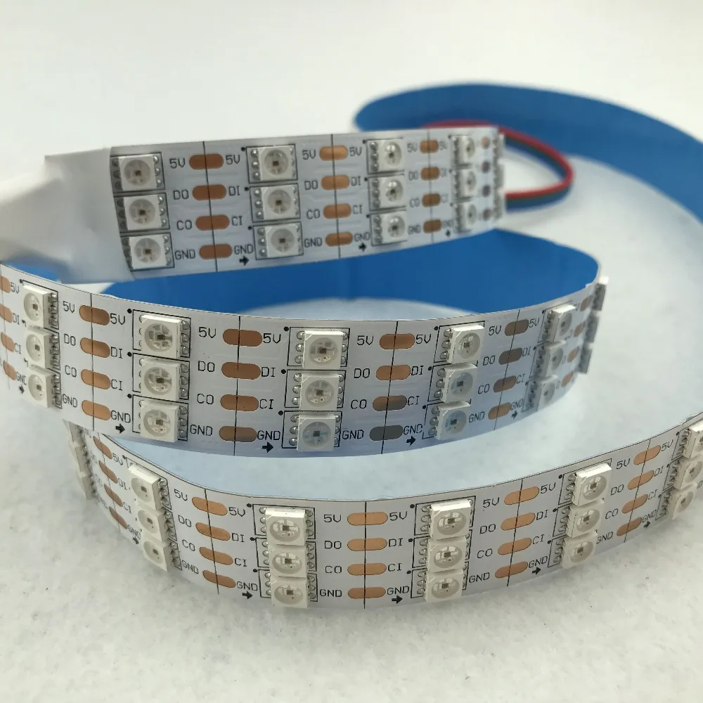 1 метр 144 шт. SK9822 Адресуемых СВЕТОДИОДНЫЙ пиксель полосы пикс./м белый PCB из