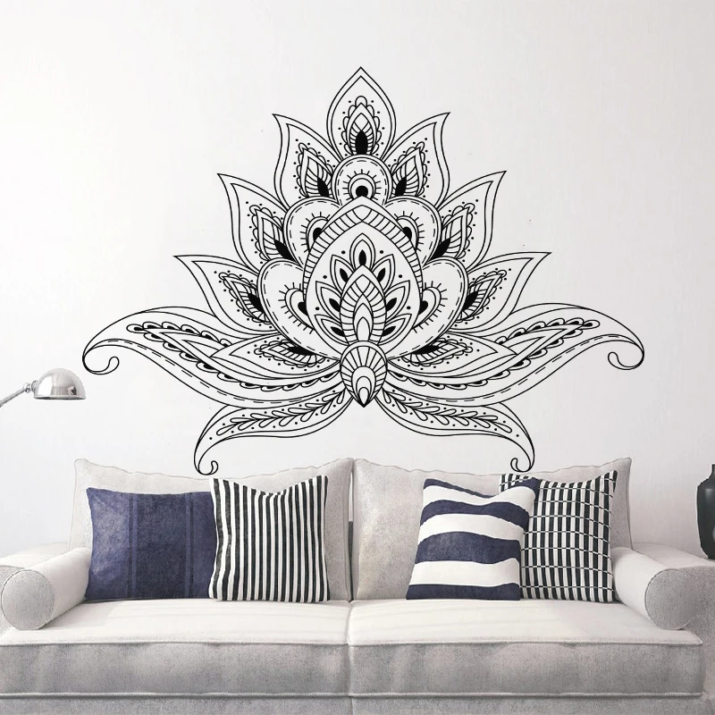 Креативный постер Lotus Boho в богемном стиле индийская богемная стена Yaga мандалы
