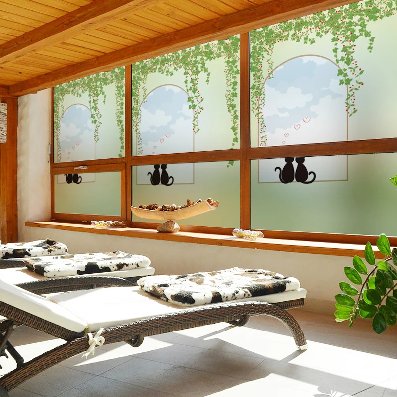 Антистатическая пленка для окна матовая непрозрачная защиты от непогоды стикер