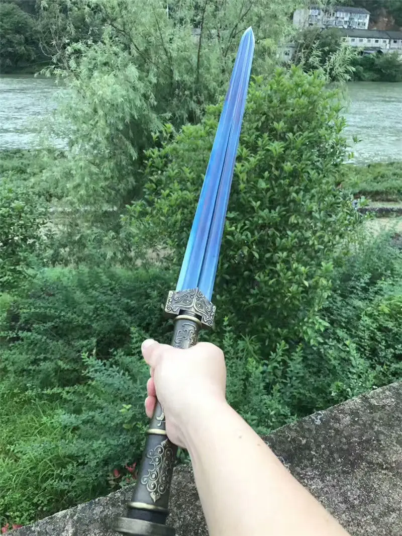 High Quality KungFu Jian Sword Sharp Blue Manganese Steel Blade Metal Handle Full Tang | Дом и сад