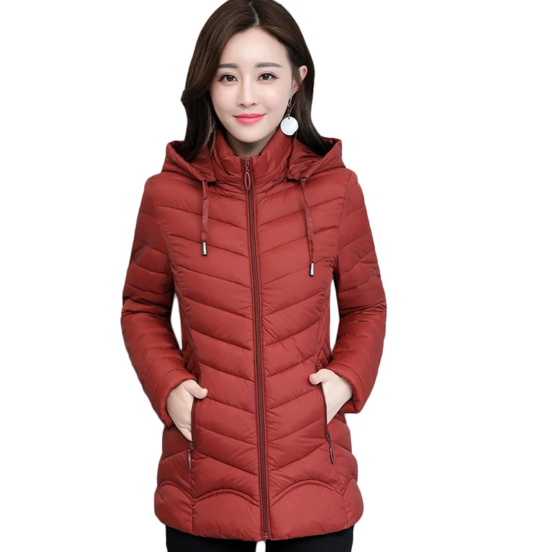 Женская куртка с капюшоном однотонная короткая парка хлопковой подкладкой